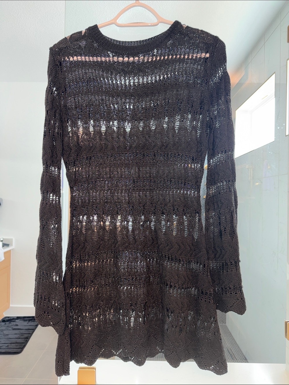 SHEIN Long sleeve cover up dress- M
